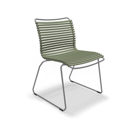 Click Dining Chair Without Armrest - Olive Green, Set of 2