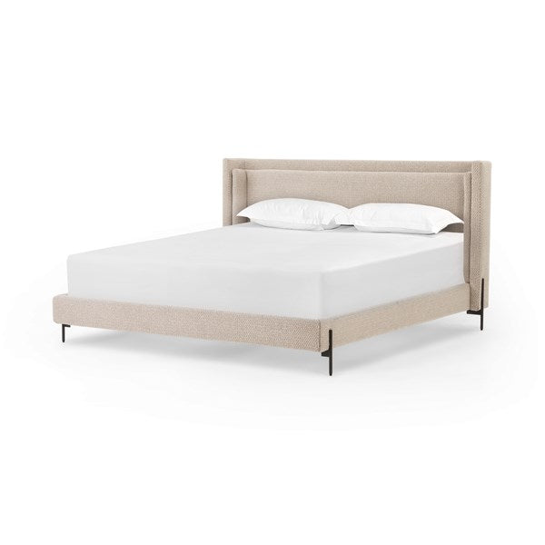 Dobson Bed-Perin Oatmeal-King by Four Hands