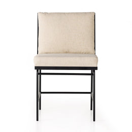 Crete Dining Chair-Savile Flax, Black Frame by Four Hands