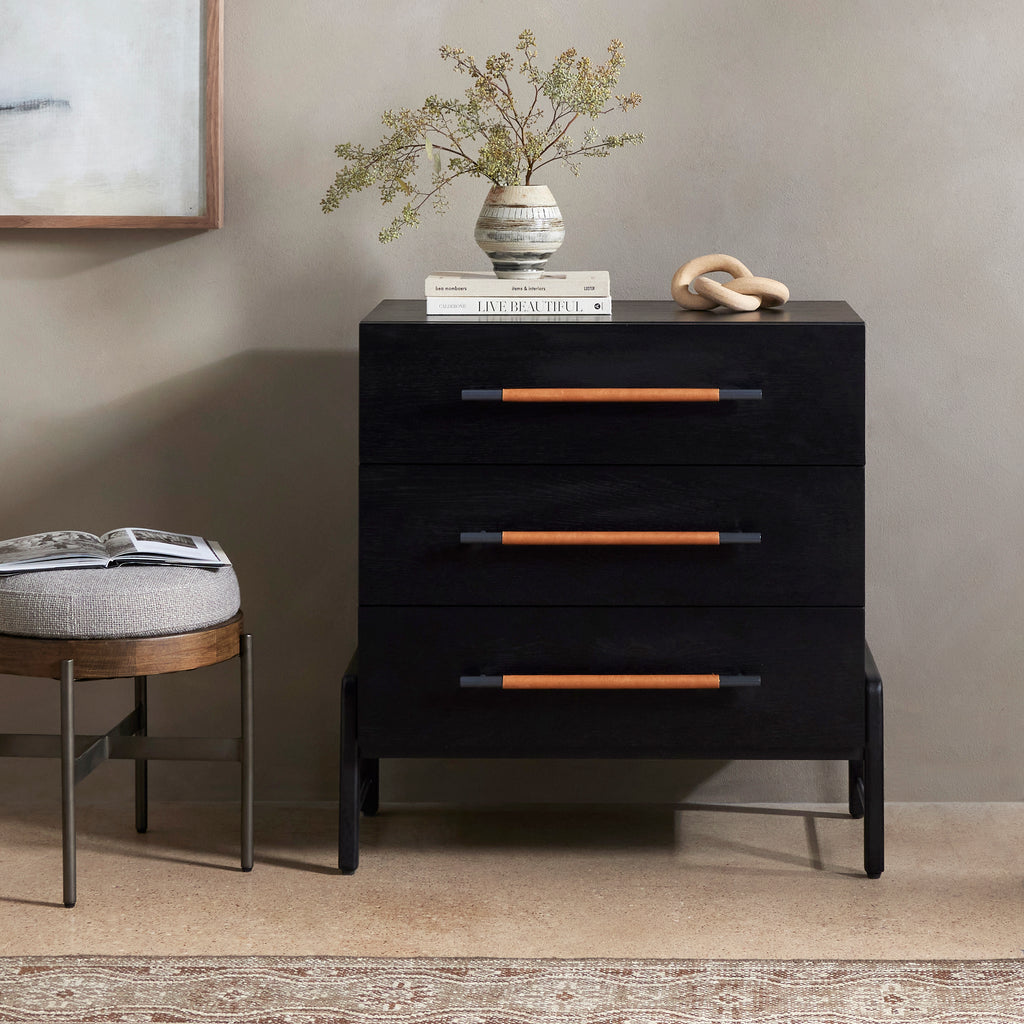 Rosedale 3 Drawer Dresser-Ebony Oak