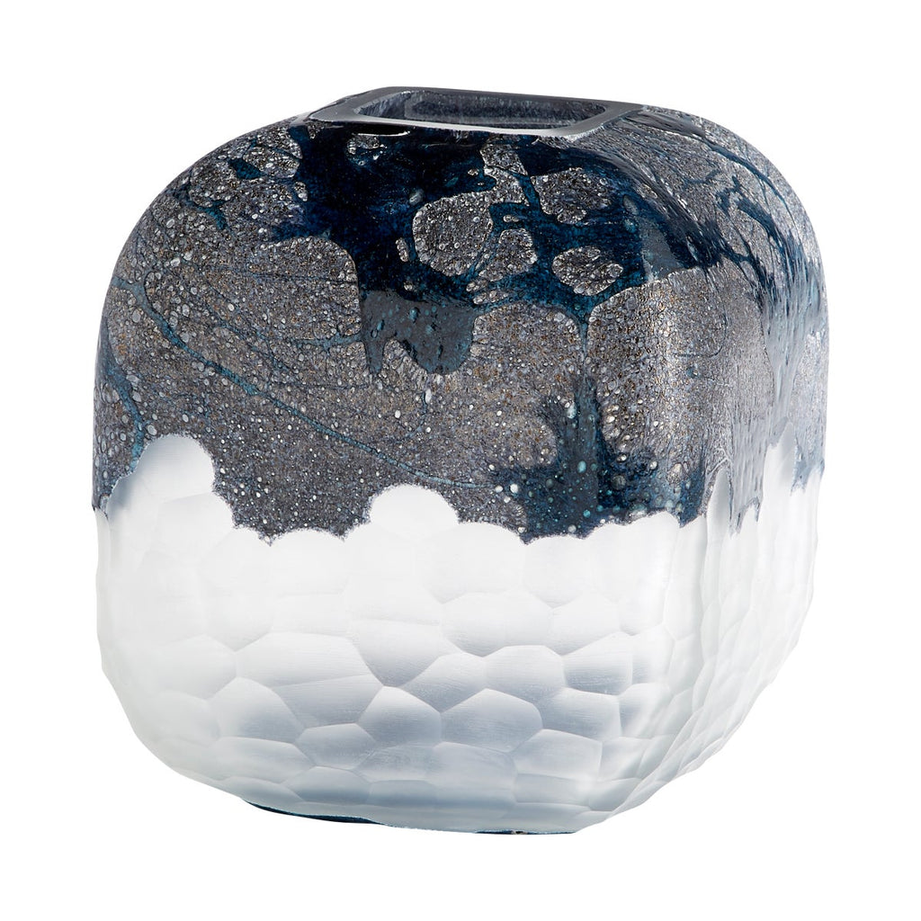 Bosco Vase, Blue & White-Small