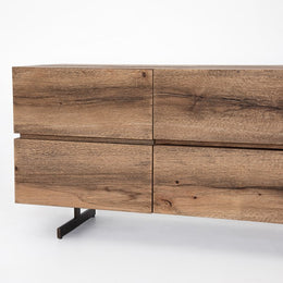 Este Media Console-Rustic Oak Veneer