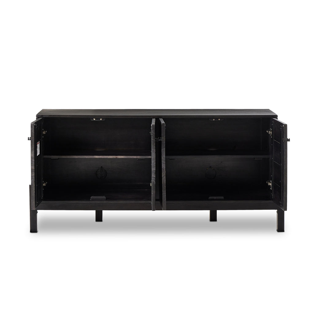 Reza Sideboard-Worn Black Parawood by Four Hands