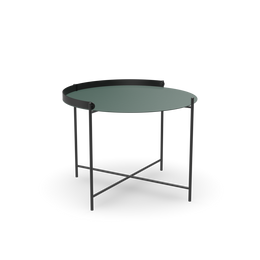 Edge Tray Table 62 - Pine Green - Black