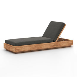 Kinta Outdoor Chaise in Charcoal