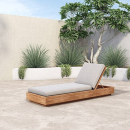 Kinta Outdoor Chaise in Stone Grey by Four Hands
