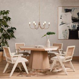 Flora Dining Chair-Distressed Cream by Four Hands