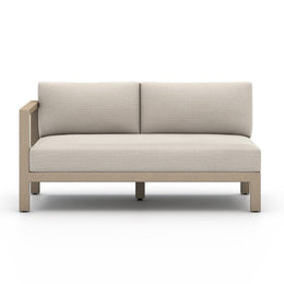 Sonoma Outdoor Left Arm Facing Sofa Piece-Brown/Sand by Four Hands