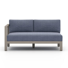 Sonoma Outdoor Left Arm Facing Sofa Piece-Grey/Navy