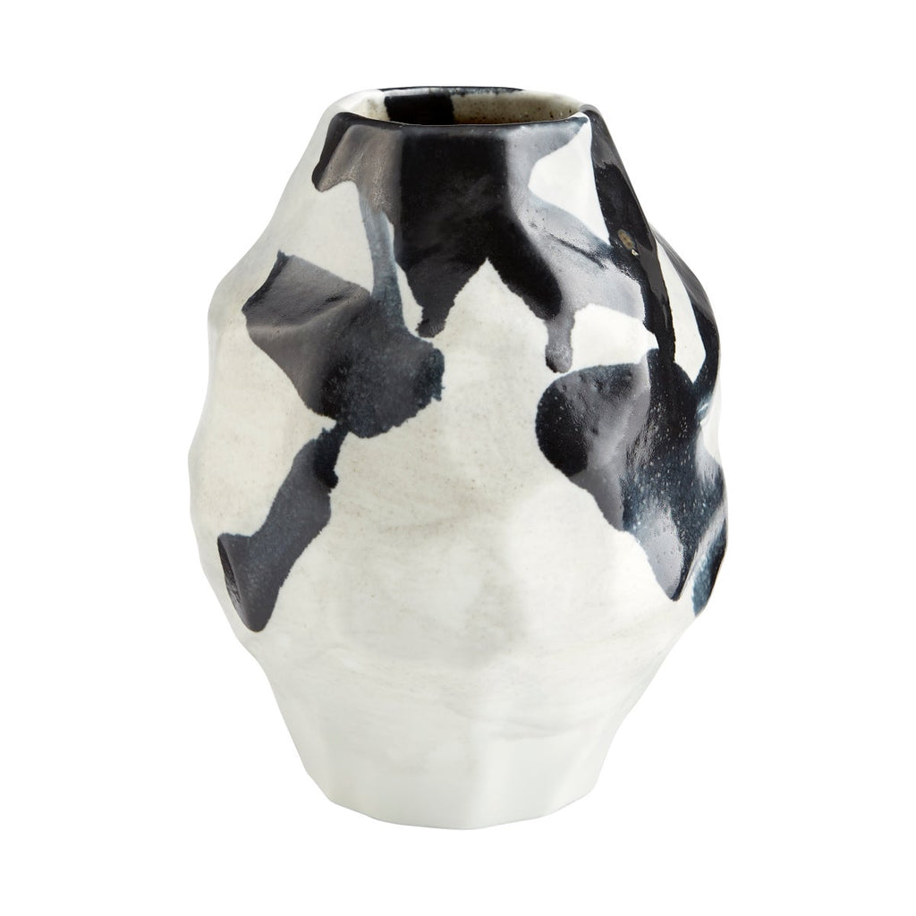 Mod Vase, Black & White-Small