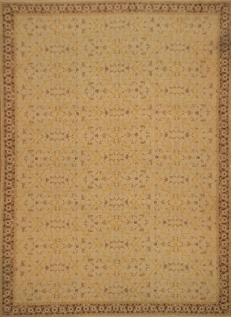 Rug & Kilim's East Turkestan Inspired Beige Brown Herati Wool Floral Rug