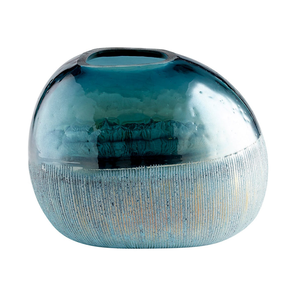 Cape Caspian Vase, Blue-Small