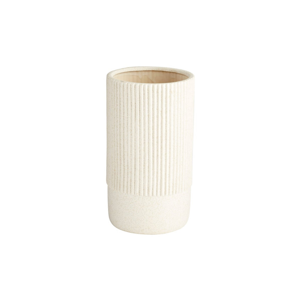 Harmonica Vase, White-Medium