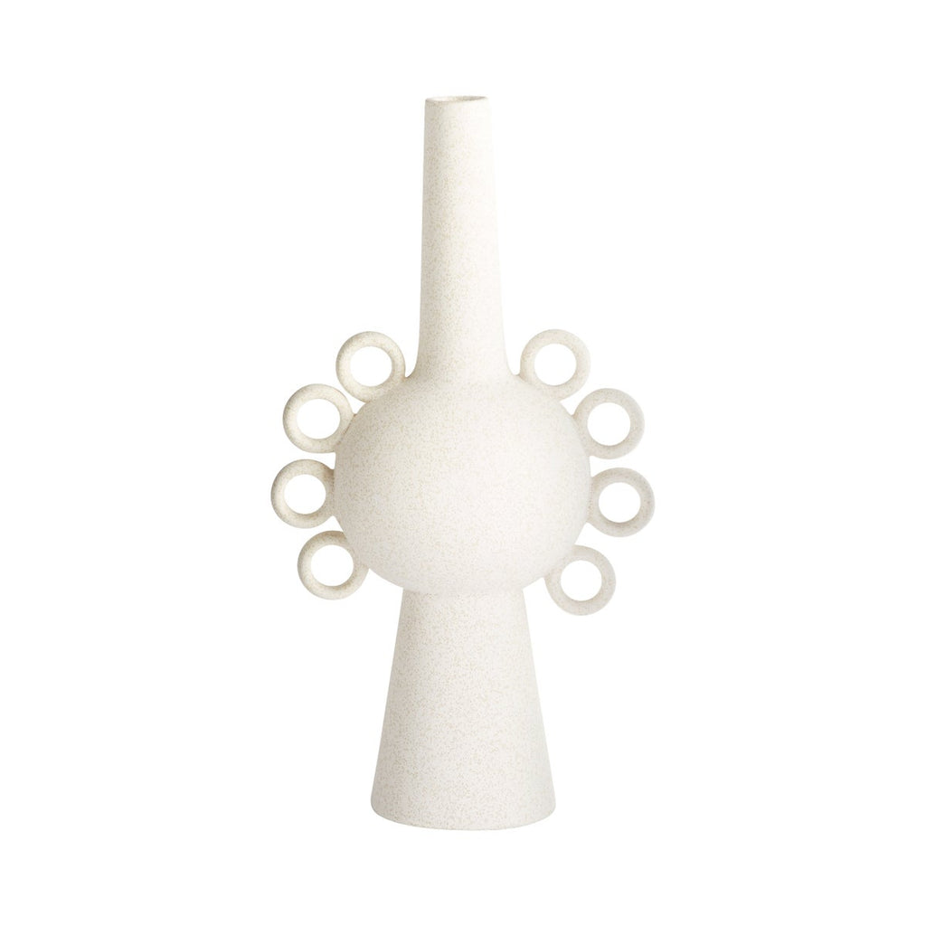 Ringlets Vase, White-Small