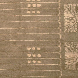 Rug & Kilim's Contemporary Art Deco Geometric Beige Brown Wool And Silk Custom Rug “ Maze