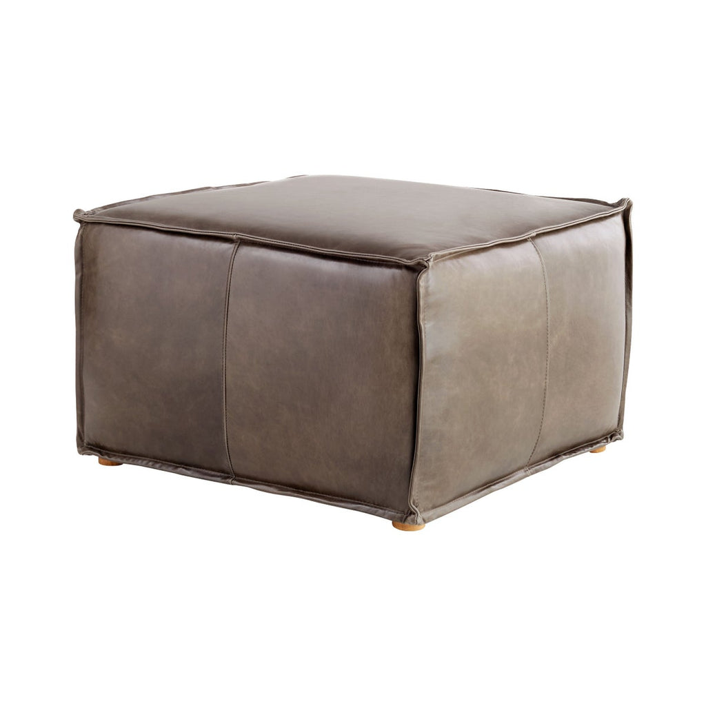 Lusso, Square Pouf- Grey