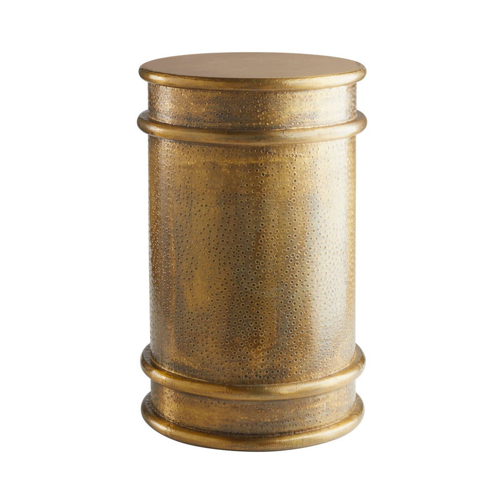 Gavel Accent Table, Brass