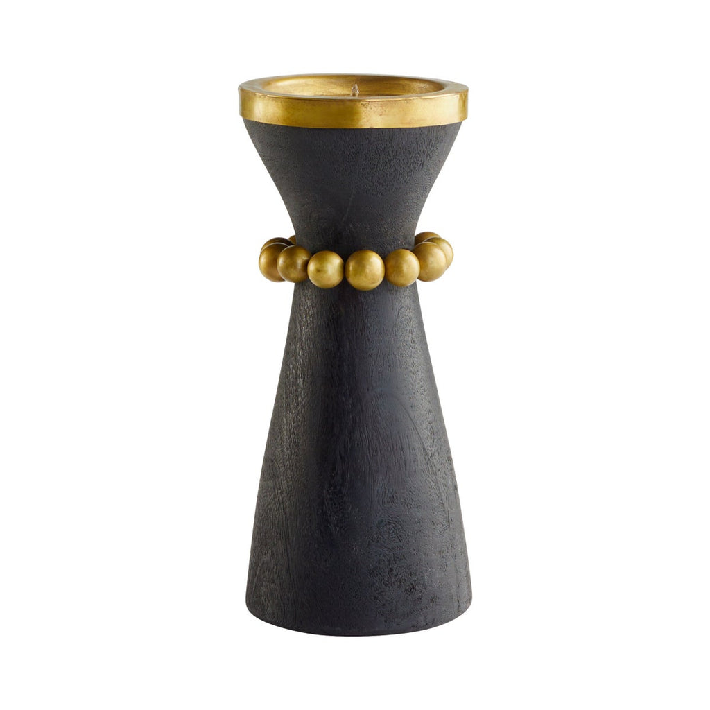 Parvati Candle Holder, Black-Small