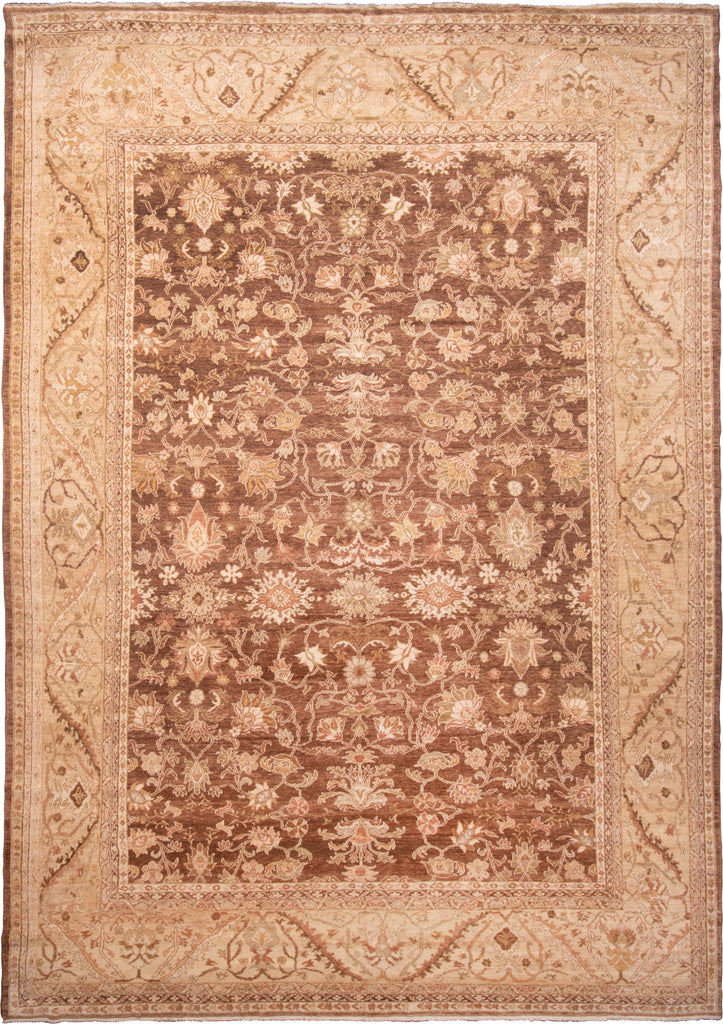 Rug & Kilim's Sultanabad Style Beige Brown Mahal Wool Rug 11562