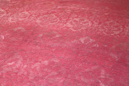 Rug & Kilim's Custom Geometric Floral Red Wool And Silk Rug - "Medici" - 5'11X8'11 11620