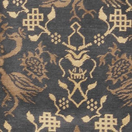 Rug & Kilim's Custom Dragon Pictorial Beige-Brown And Blue Wool & Silk Rug 11756