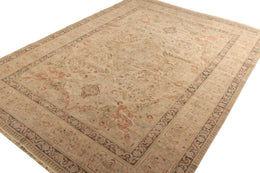 Rug & Kilim's Persian Style Rug In Beige, Green & Red Floral Pattern