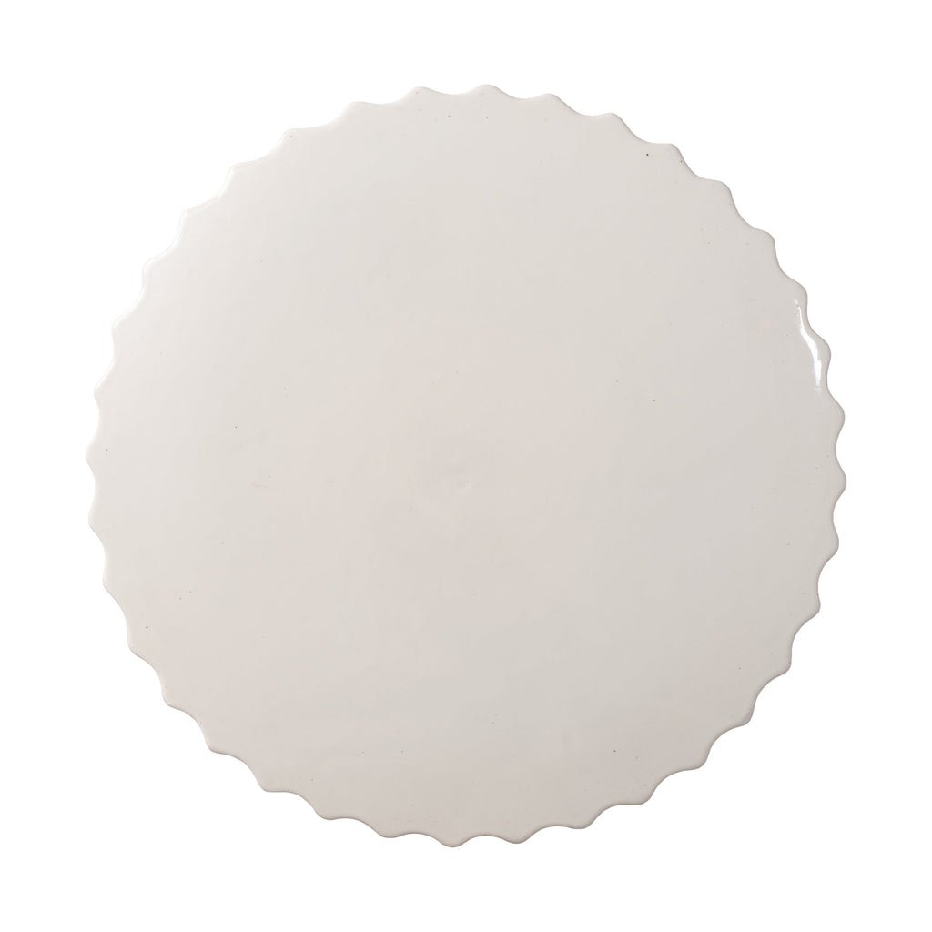 Round Alex Stool White 14x18"