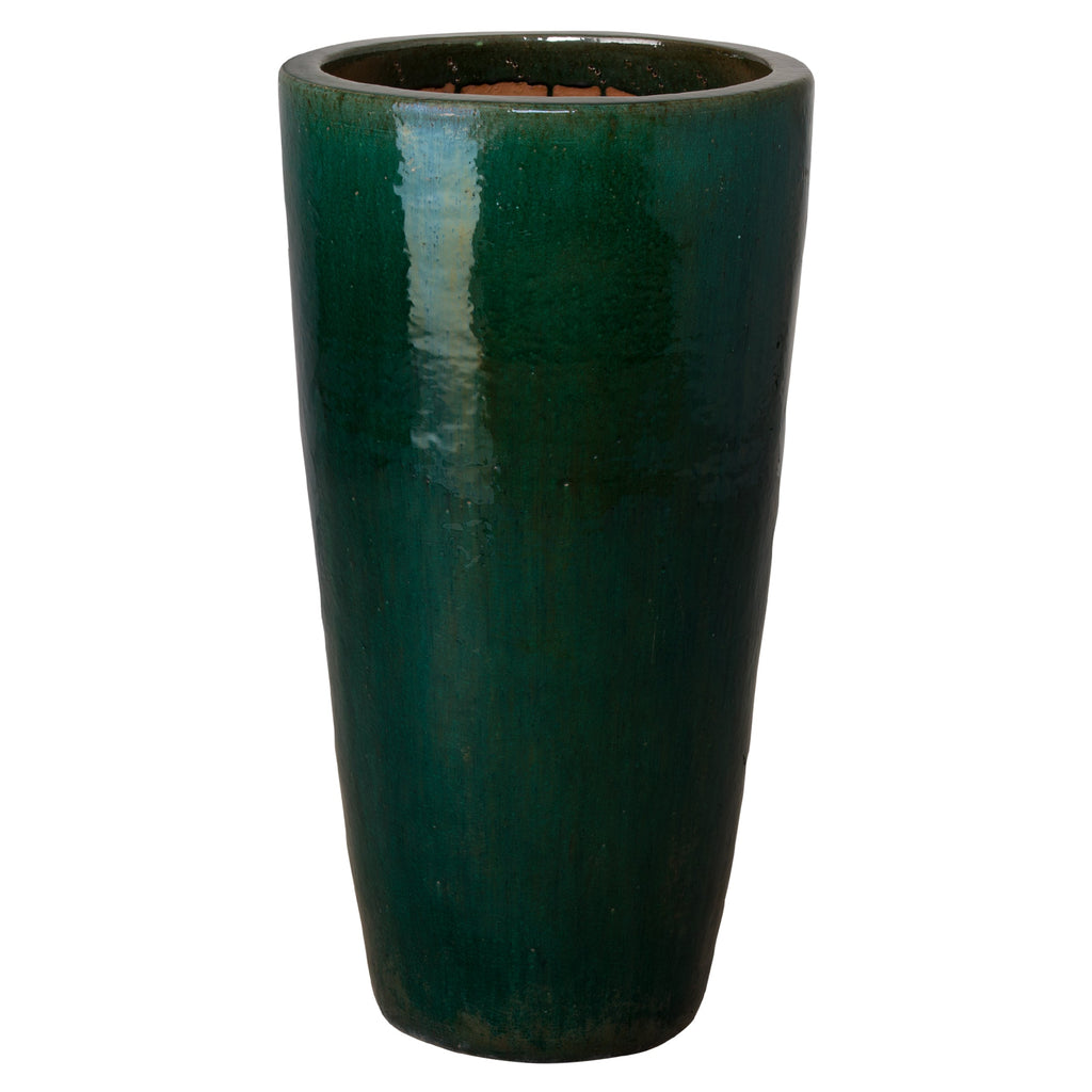 Round Tall Pot Large, Green 18.5x36"H