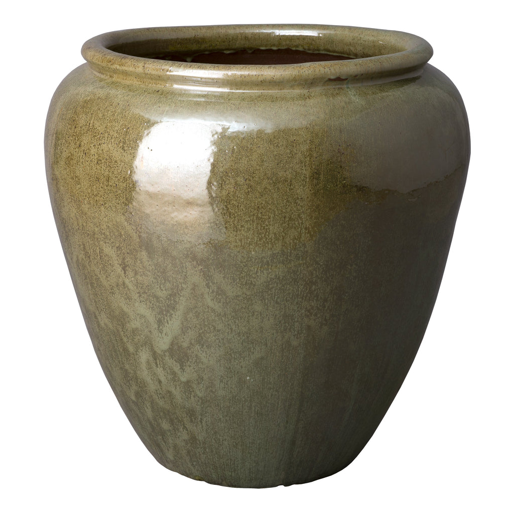 Round Planter Large, Tea Green 34.5x29"