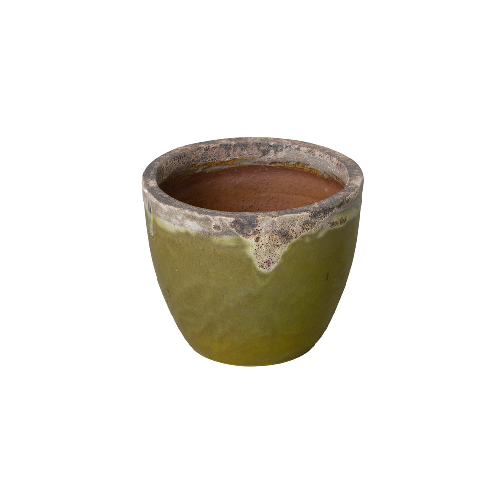 Round Planter 3rd Reef/Lime 15x12"H