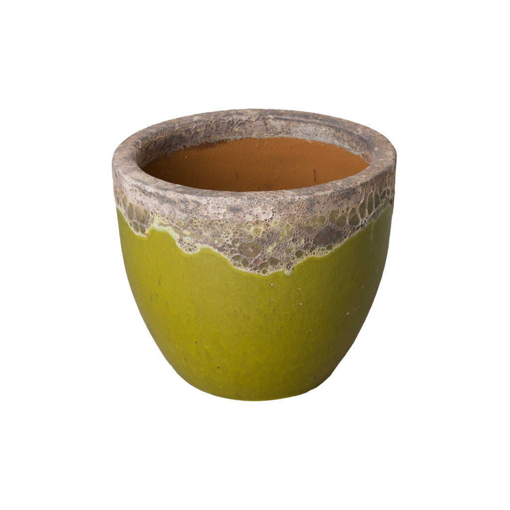 Round Planter 4th Reef/Lime 18x16"H