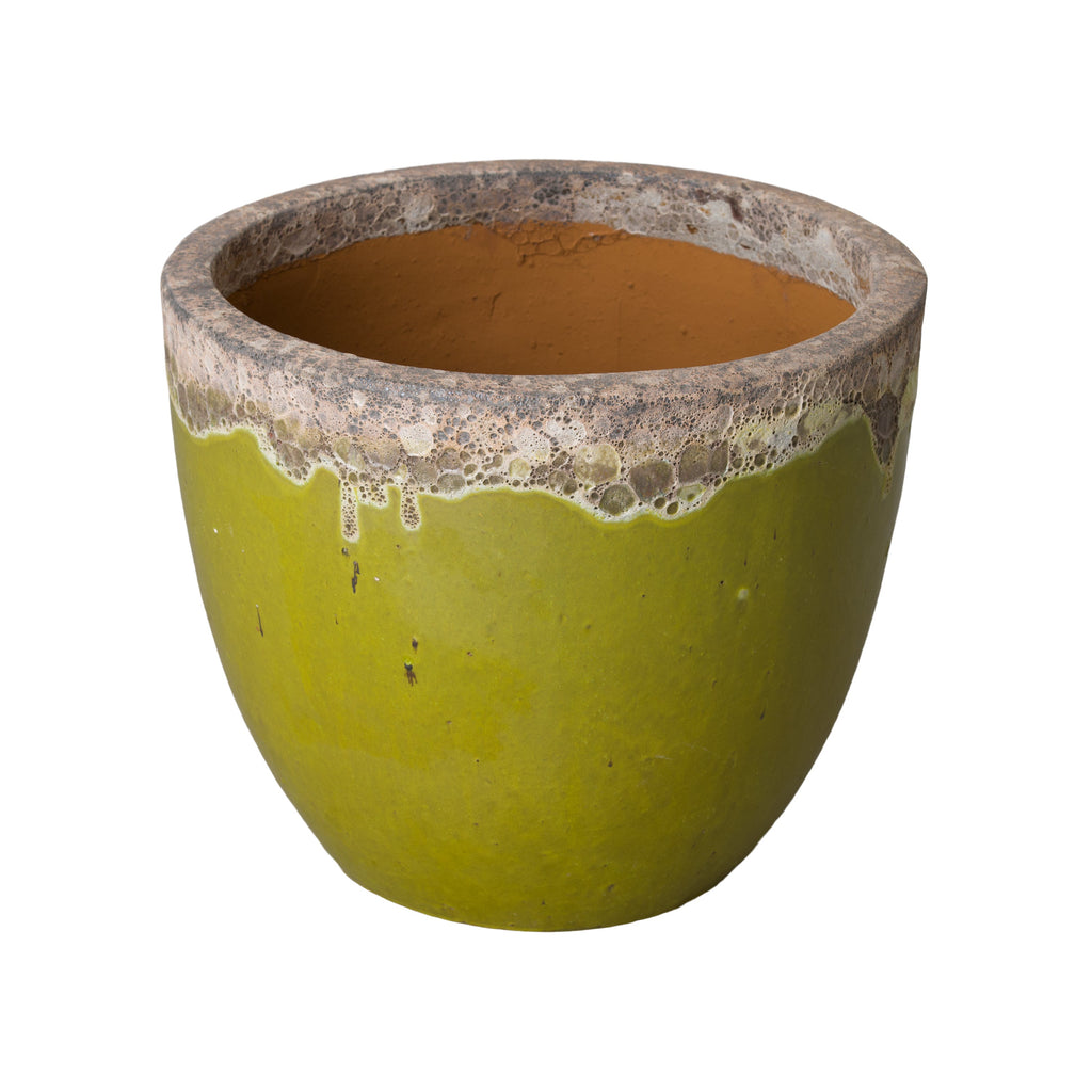 Round Planter Large Reef/Lime 23x20"H