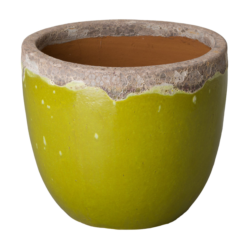 Round Planter Largest Reef/Lime 28x24"H