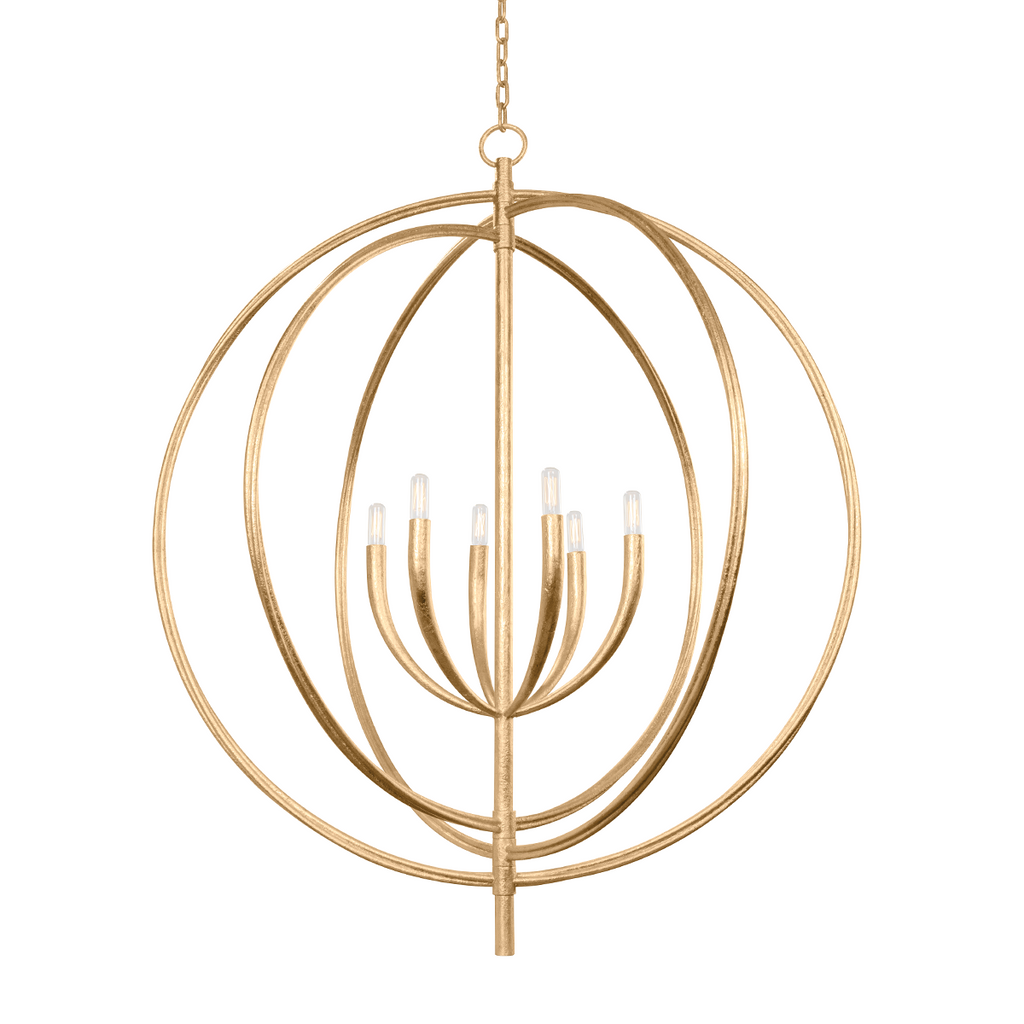 Fillea 6 Light Pendant - Vintage Gold Leaf