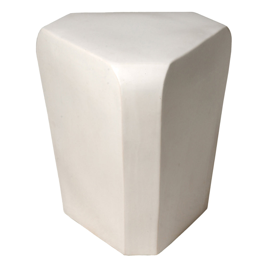 Triangle Stool/Table, White 16x18.5"H