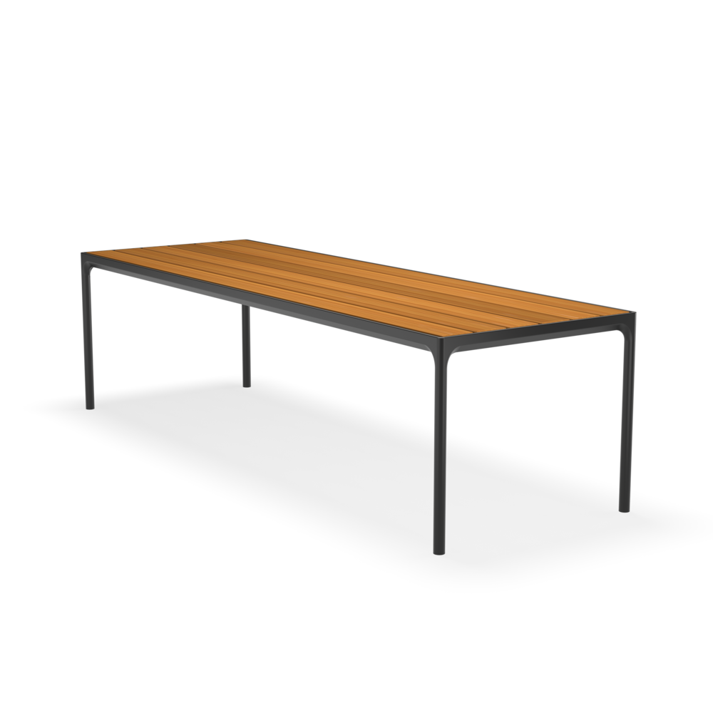 Four Table - 270 X 90 Cm - Black, Table Top - Bamboo