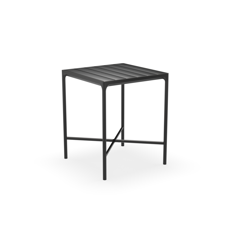 Four Bar Table - 90 X 90 Cm - Black