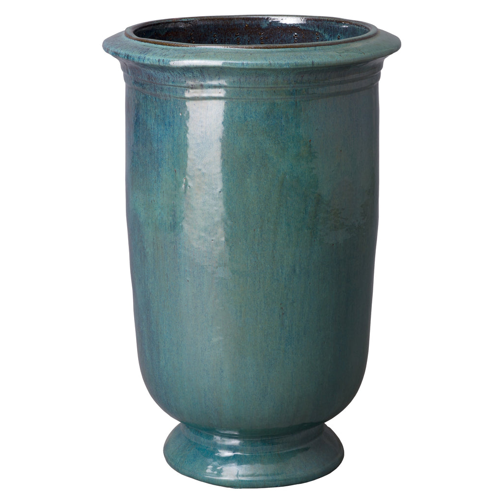 Tall Cup Planter, Large Turquoise 20.5x31.5"H