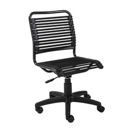 Allison Bungie Flat Low Back Office Chair - Black,Graphite Frame