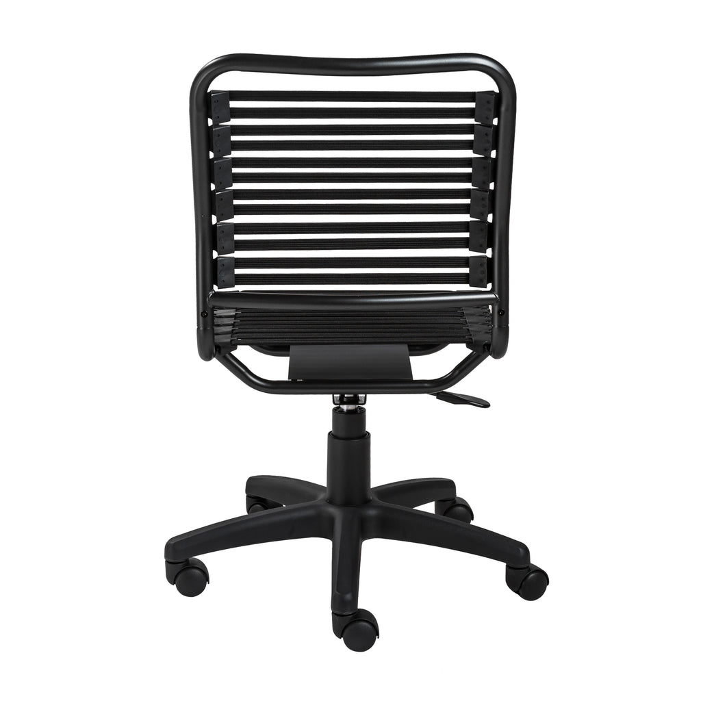 Allison Bungie Flat Low Back Office Chair - Black,Graphite Frame