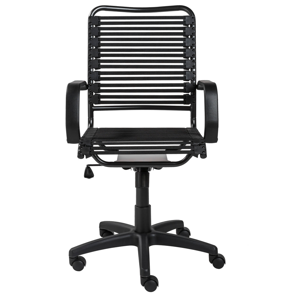 Allison Bungie Flat High Back Office Chair - Black,Graphite Frame