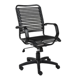 Allison Bungie Flat High Back Office Chair - Black,Graphite Frame