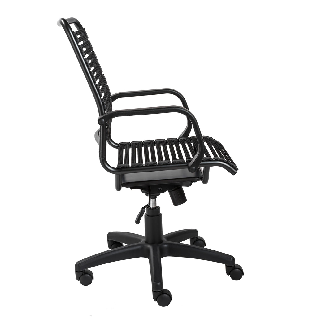 Allison Bungie Flat High Back Office Chair - Black,Graphite Frame