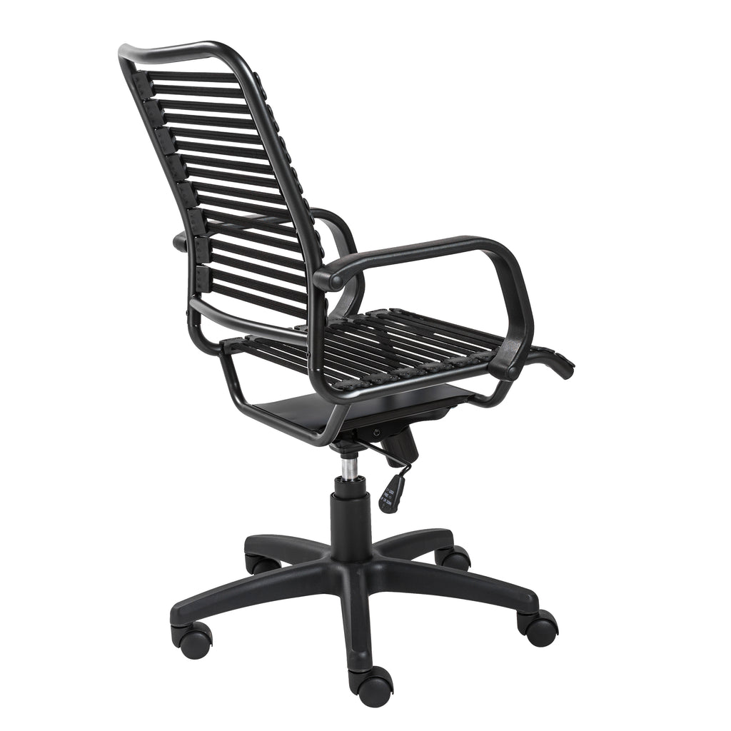 Allison Bungie Flat High Back Office Chair - Black,Graphite Frame