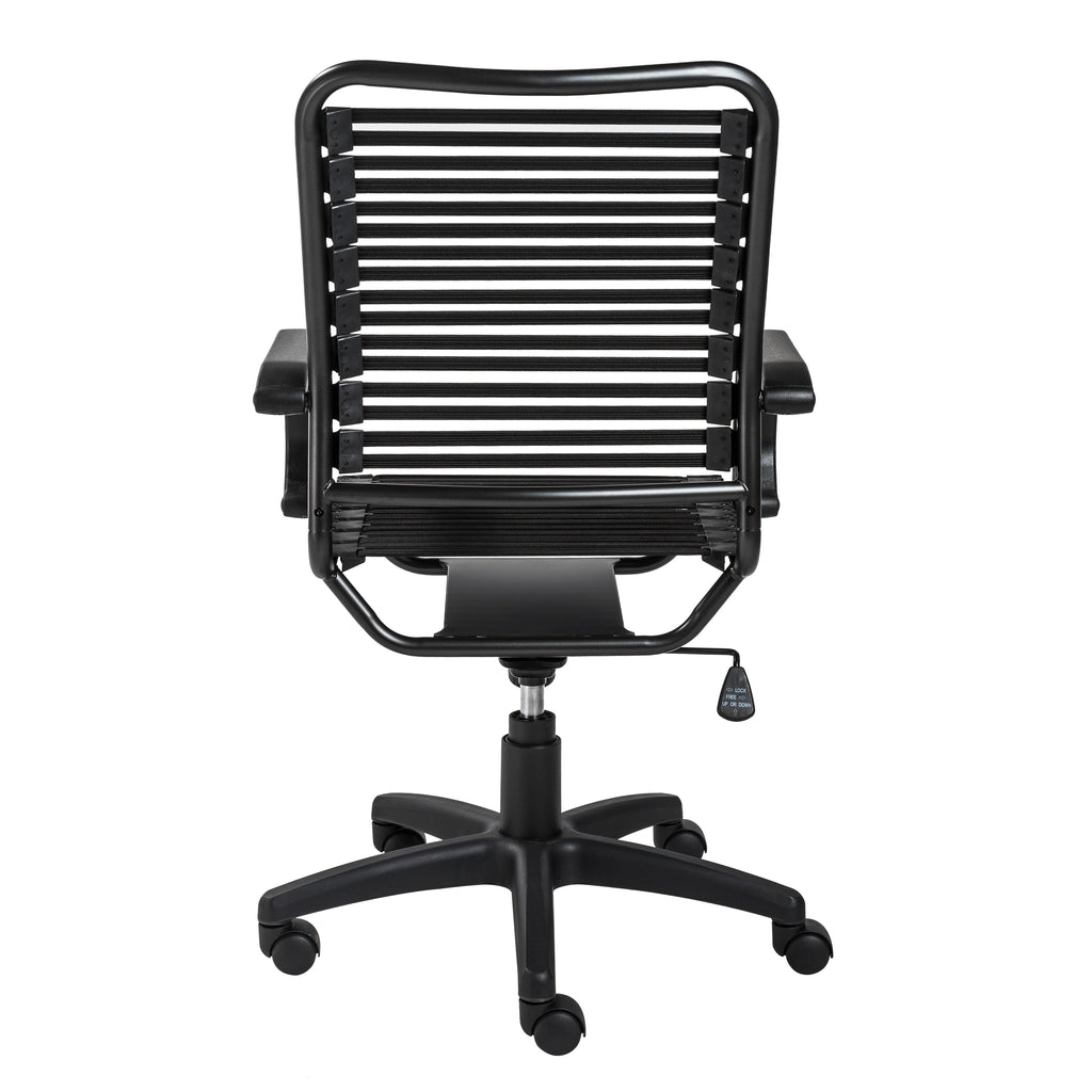 Allison Bungie Flat High Back Office Chair - Black,Graphite Frame