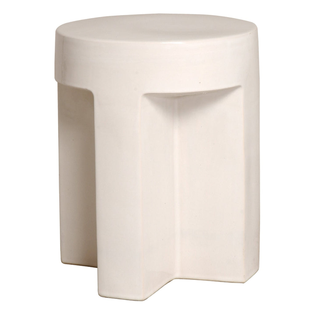 Tx Stool/Table, White 16x18"H