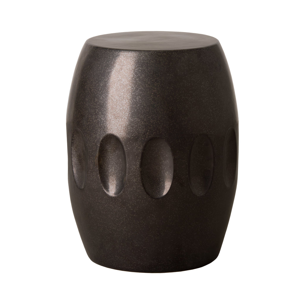 Orion Garden Stool, Gun Metal 13x18"H