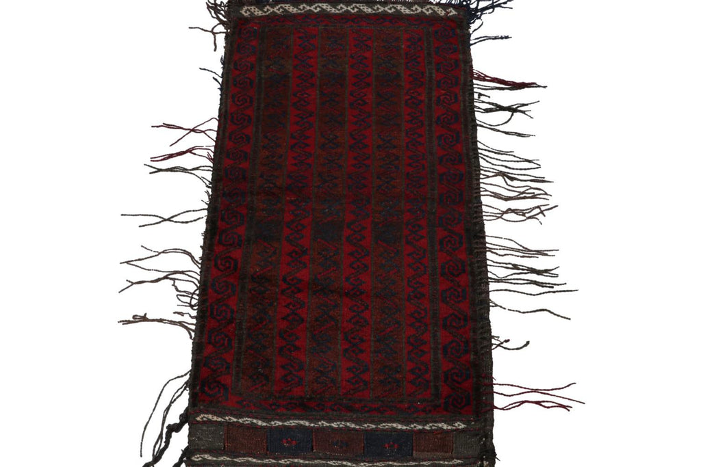 Vintage Baluch Persian Rug In Brown, Red & Blue Patterns By Rug & Kilim