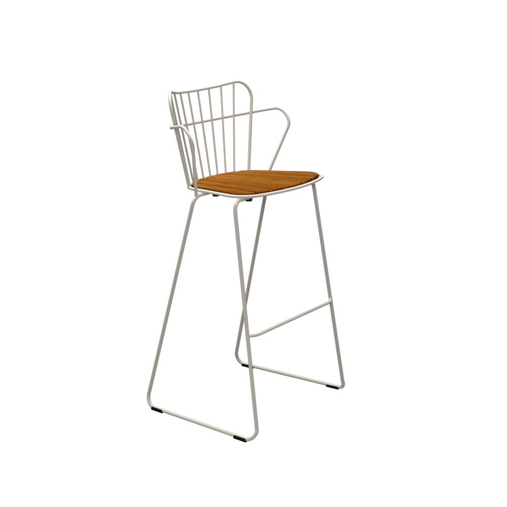 Paon Bar Chair - White, Set of 2