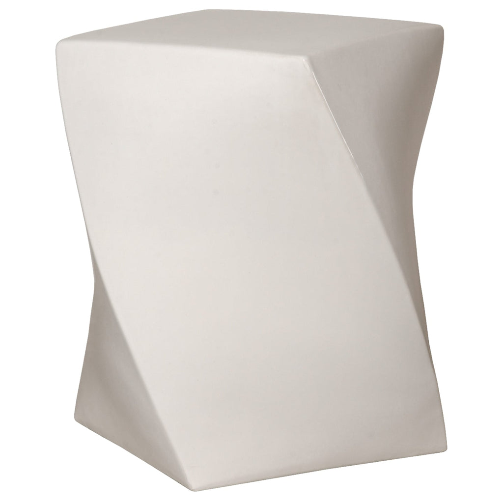 Twist Stool/Table White 14x18"H